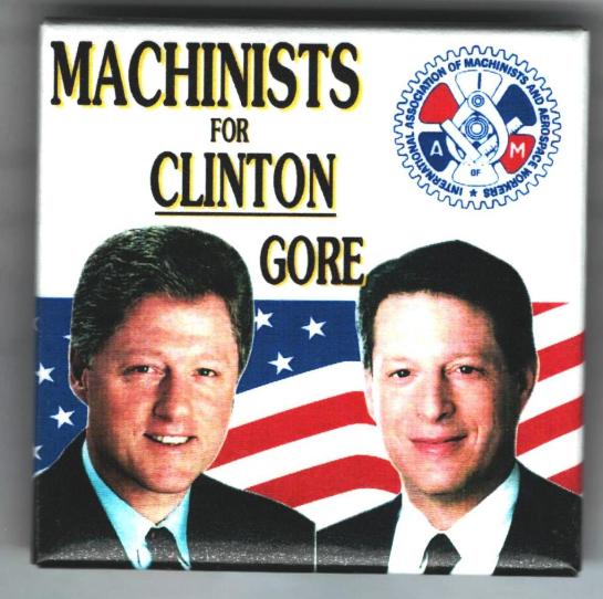 Clinton - Gore 	1996 Campaign Button - #2