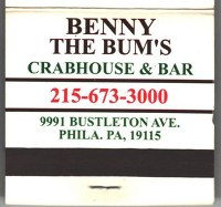 Matchbook - Benny the Bum's Restaurant