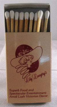Matchbook - Lily Langtry's Restaurant