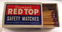 Matchbox - Diamond Red Top Safety Matches