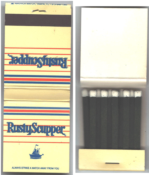 Matchbook - Rusty Scupper Restaurant (Yellow)