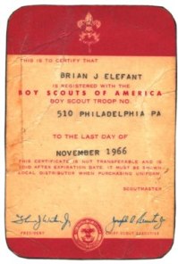 1966 Scout Membership Card