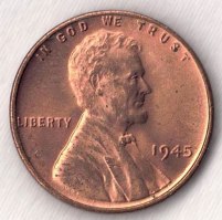Coin - 1945 Lincoln  Wheat Penny