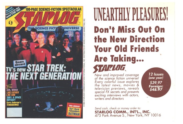 Promo Card - Starlog - The Next Generation Crew
