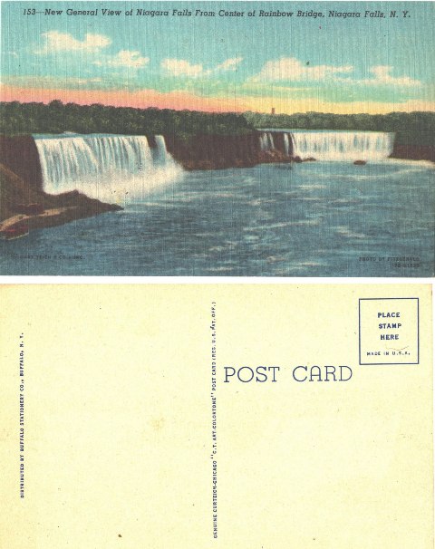 Postcard - General View of Niagara Falls - Niagara Falls, NY