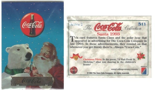 Coca-Cola Santa Claus - Series 2 - Santa 1993