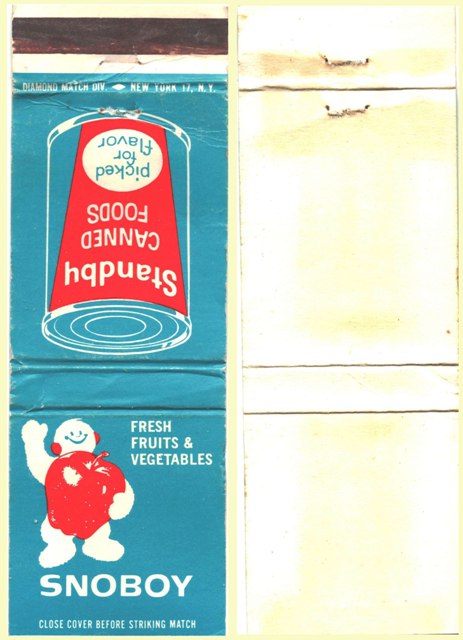 Matchbook Cover - SNOBOY Produce