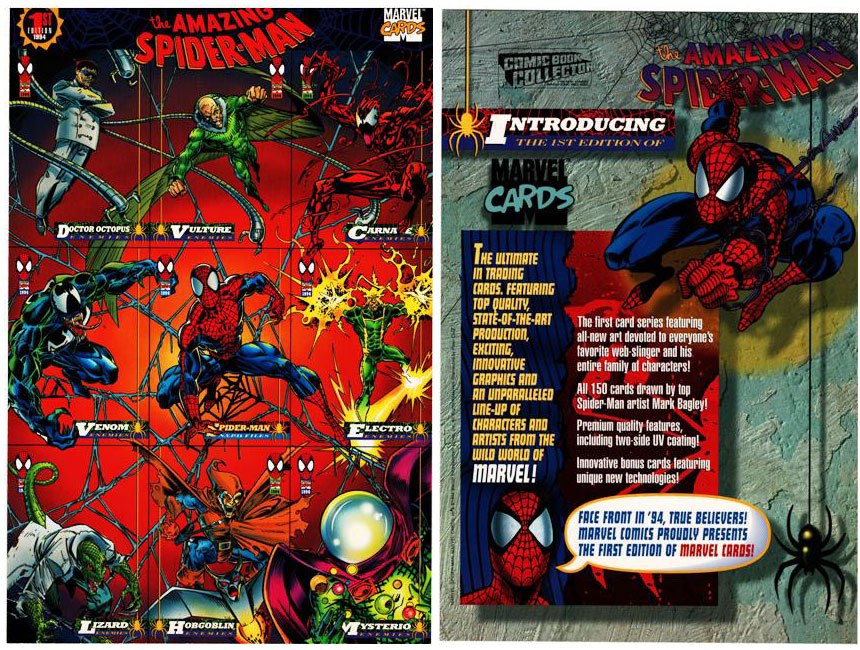 Promo Card - 1994 The Amazing Spiderman - 9 Card Uncut