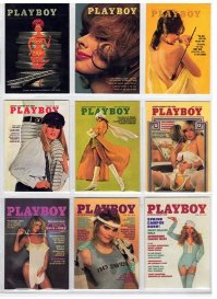 Playboy - 9 Magazine Cover Cards