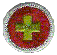Merit Badge - First Aid  (1961 – 1971 ) (Cloth)