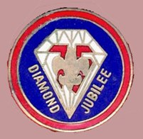 Diamond Jubilee - 75th Anniversary Pin
