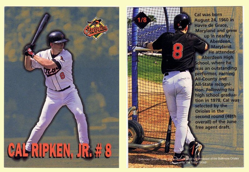 Baltimore Orioles - 1997 Cal Ripken Jr - Burger Kings Cards #1
