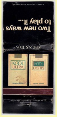 Matchbook Cover – Kool Ultra & 100 cigarettes