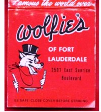 Matchbook - Wolfie’s of Fort Lauderdale