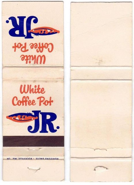 Matchbook Cover - White Coffee Pot Jr