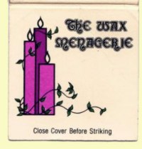 Matchbook Cover - The Wax Menagerie - Columbia, MD