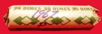 Roll of 1967-P Dimes