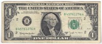 1963B $1 Dollar Federal Reserve Note