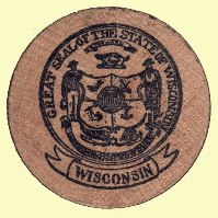 Wooden Nickel - State of “Wisconsin”