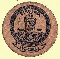 Wooden Nickel - State of “Virginia”