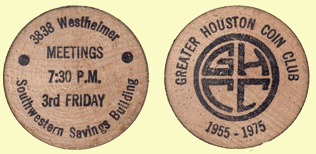 Wooden Nickel - Greater Houston Coin Club