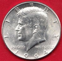 Coin - 1964 UNC Silver Kennedy Half Dollar