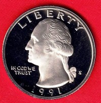 Coin - 1991S (Proof) Washington Clad Quarter