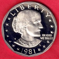 Coin - 1981S (Proof) Susan B Anthony Dollar