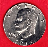 Coin - 1974 UNC Eisenhower Dollar