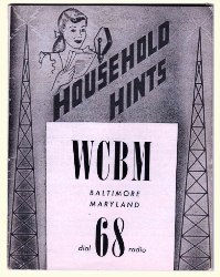 WCBM Radio Household Hint booklet