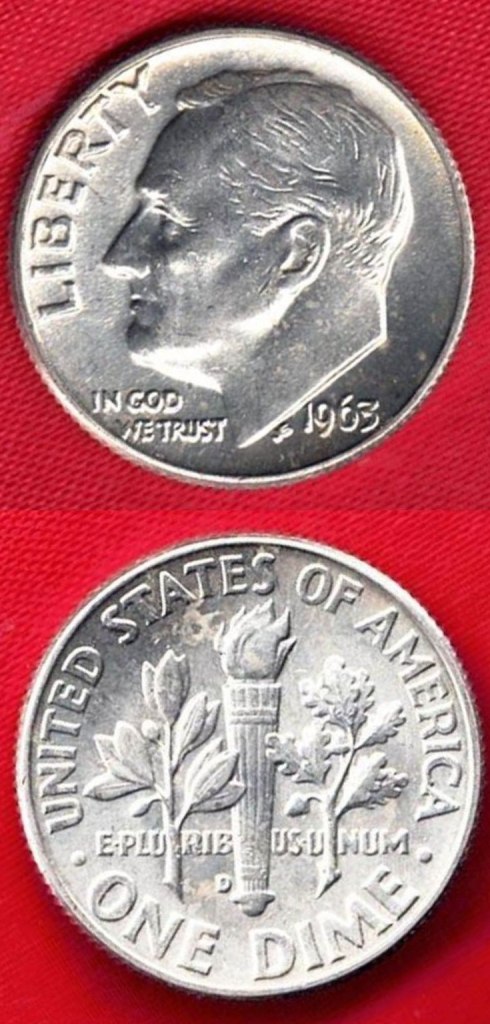 Coin – 1963D BU Roosevelt Silver Dime