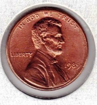 Coin – 1985 Brilliantly Uncirculated  Lincoln Head Memorial Cent
