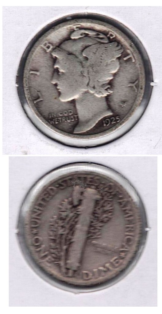 Coin - 1925 Mercury Silver Dime
