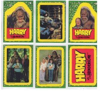 Harry and the Hendersons 6 Card Sticker-Puzzle Trading Cards