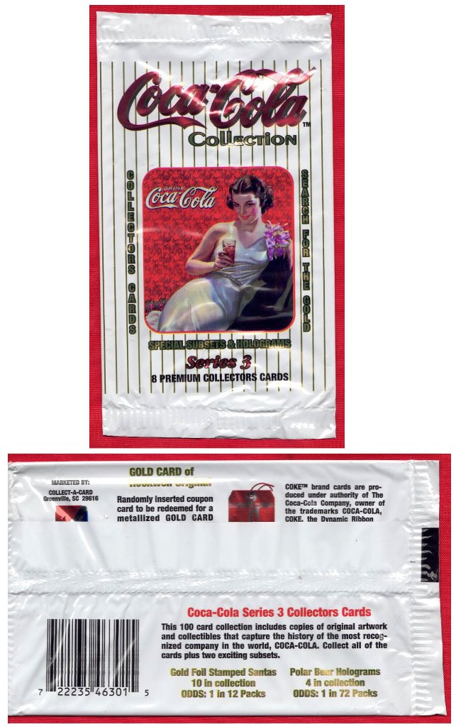 Coca-Cola - Series 3 Trading Card Wrapper (Girl in a chair)