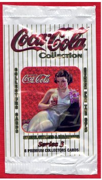 Coca-Cola - Series 3 Trading Card Wrapper (Girl in a chair)