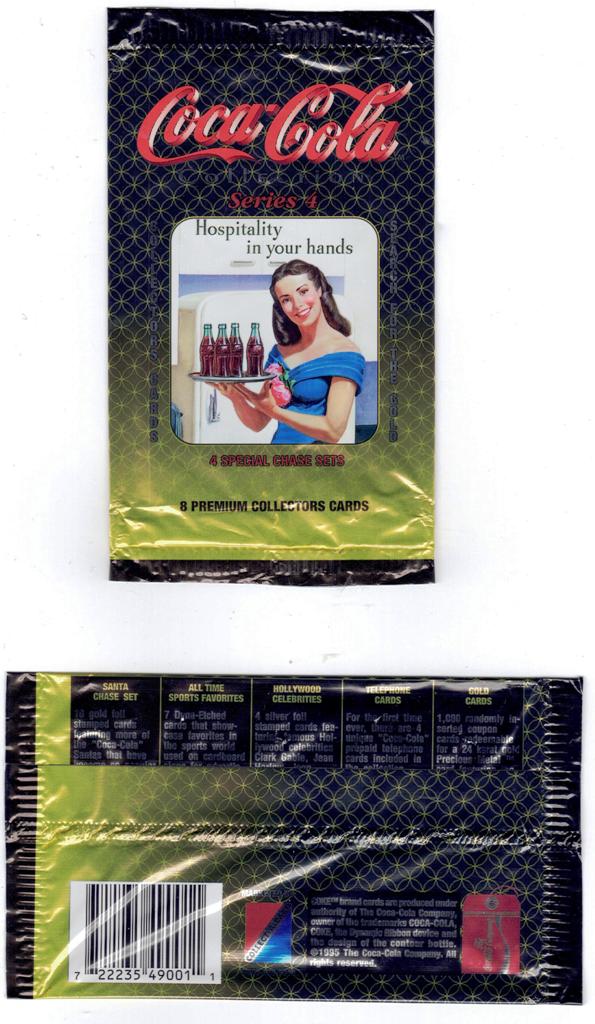 Coca-Cola - Series 4 Trading Card Wrapper (Girl with tray of Cokes)