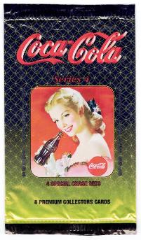 Coca-Cola - Series 4 Trading Card Wrapper (Girl drinking a Coke)