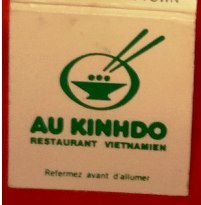 Matchbook - AU KINHDO Vietnamese Restaurant