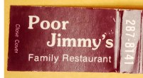 Matchbook – Poor Jimmy’s Family Restaurant