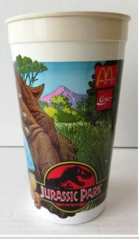 Jurassic Park 1992 Triceratops Plastic Cup