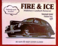 Matchbook – Fire & Ice Restaurant (Middlebury, VT)