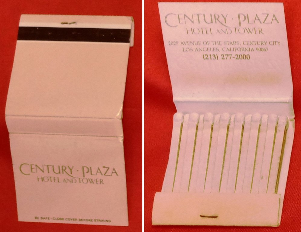 Matchbook – Century Plaza Hotel (Los Angeles, CA)