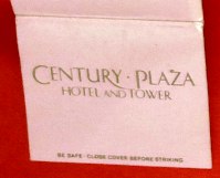 Matchbook – Century Plaza Hotel (Los Angeles, CA)