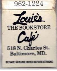 Matchbook - Louie’s The Bookstore Cafe (Baltimore, MD)