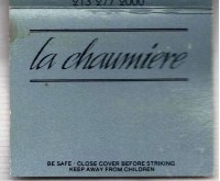 Matchbook - La Chaumiere Restaurant (Washington DC)