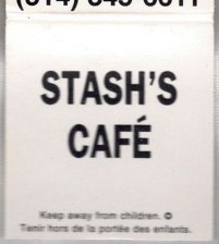 Matchbook - Stash’s Café (Montreal, Canada) - White