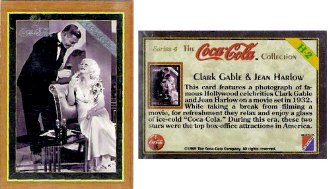 Insert Card - Coca-Cola Series 4 - Clark Gable & Jean Harlow