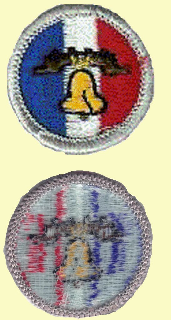 Merit Badge - Citizenship in the Nation (1972 – 1975) (Blue)