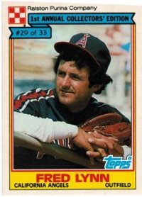 California Angels - Fred Lynn - 1984 Topps Ralston